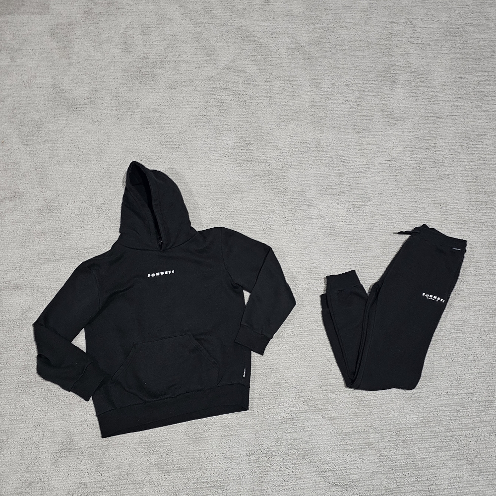 Kids Sonneti Black Hoodie and Joggers Set